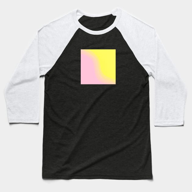 Pink Yellow Pastel Ombre Color Blend Baseball T-Shirt by Sunny Saturated